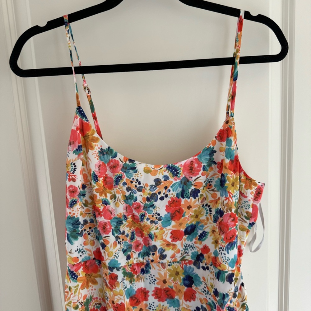 NWT Lovers + Friends Deja Sleeveless Midi Dress Bouquet Floral | L - Picture 4 of 9